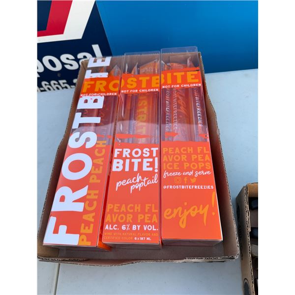 Frostbite, peach, flavored ice pops, must have valid ID