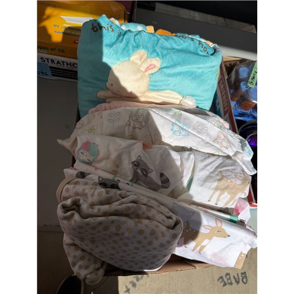 Baby blankets and sheets, etc.