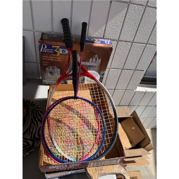 Assorted rackets