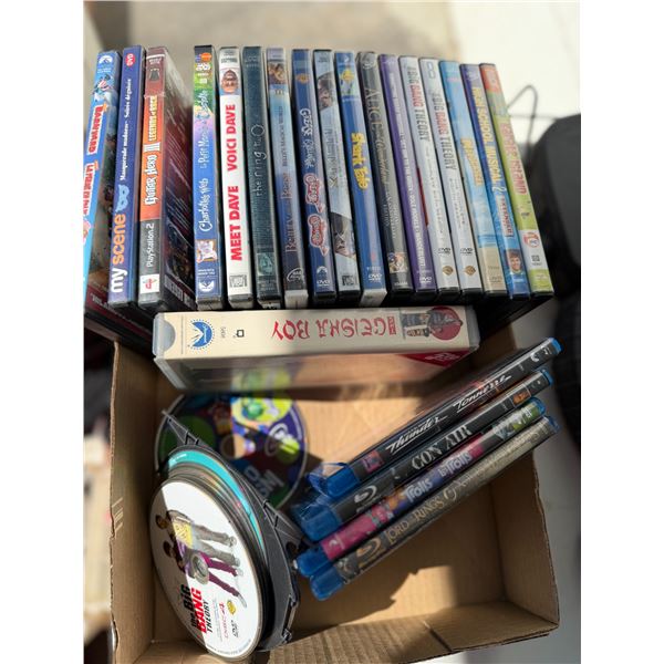 DVDs and  blue rays