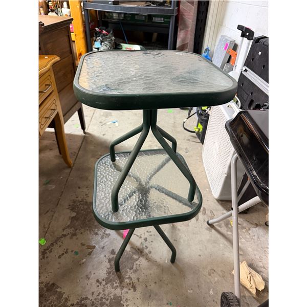 Two small patio side tables 16" x 16" x 17 1/2"