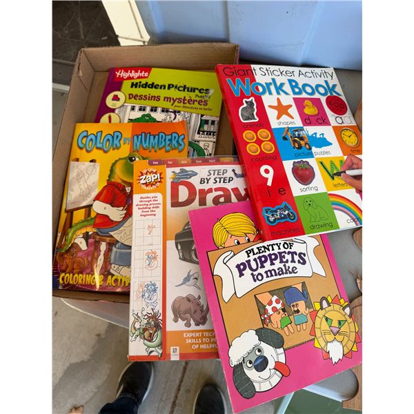 Workbook and coloring books, etc.