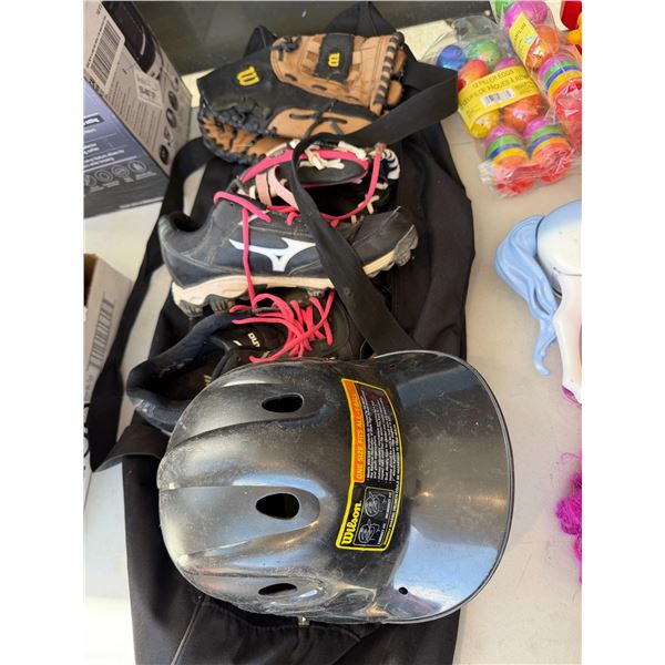 Baseball gear, gloves, etc.