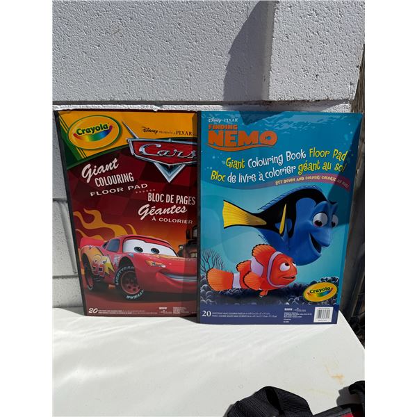 Cars and finding Nemo coloring books