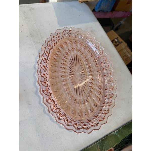 Depression glass plate
