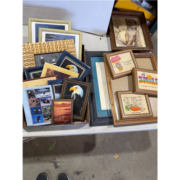 Assorted frames, etc.