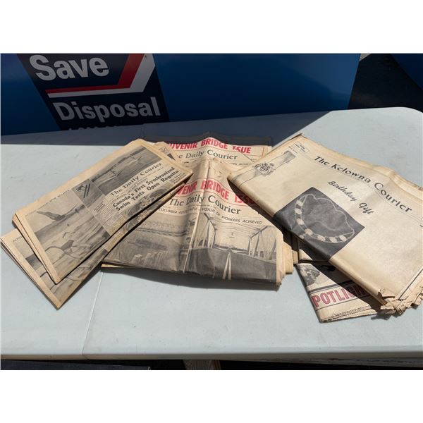 Daily courier newspapers 1958 1955 etc.