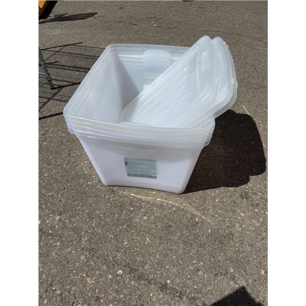 4 bins with lids