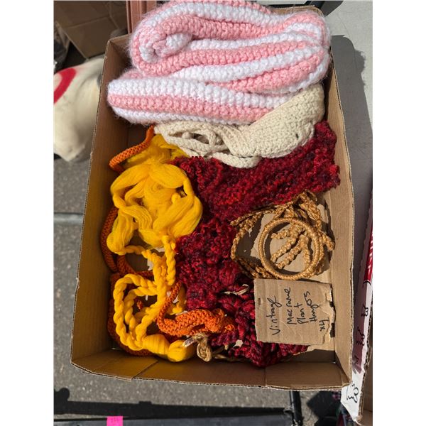 Vintage macramé plant hangers
