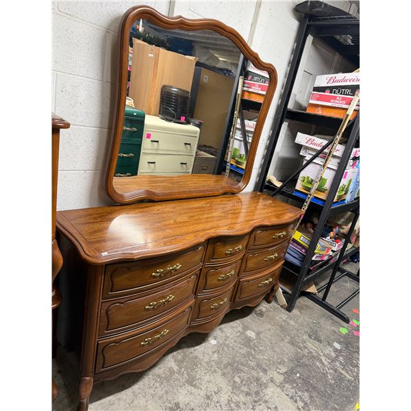 Dresser and mirror 4" x 18 1/2" x 33" tall