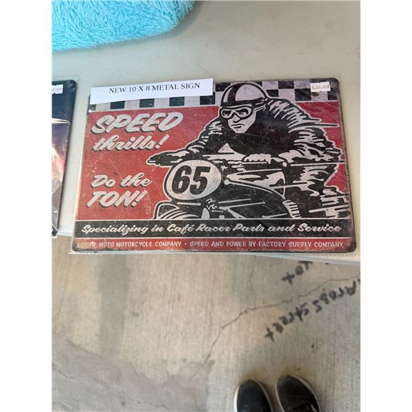 Tin sign 10 x 8
