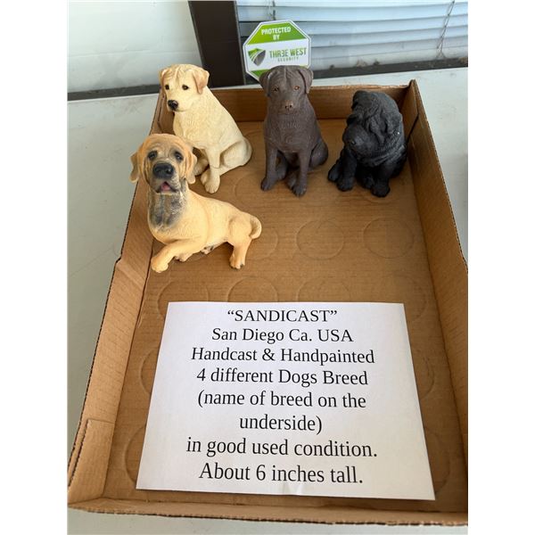 Sand cast dog figurines