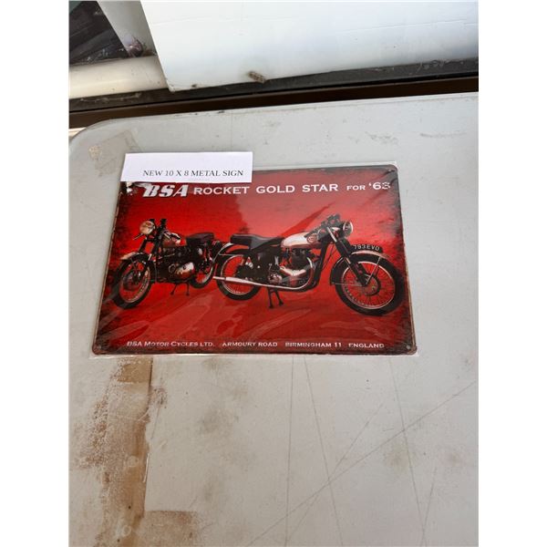 Tin sign 10" x 8"