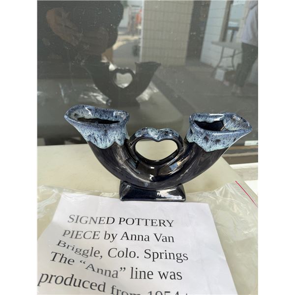 Signed pottery piece by Anna VAN Briggle