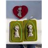 Image 1 : Vintage velvet and pewter decor