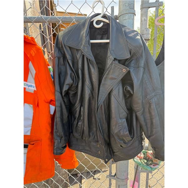 Leather jacket, size medium