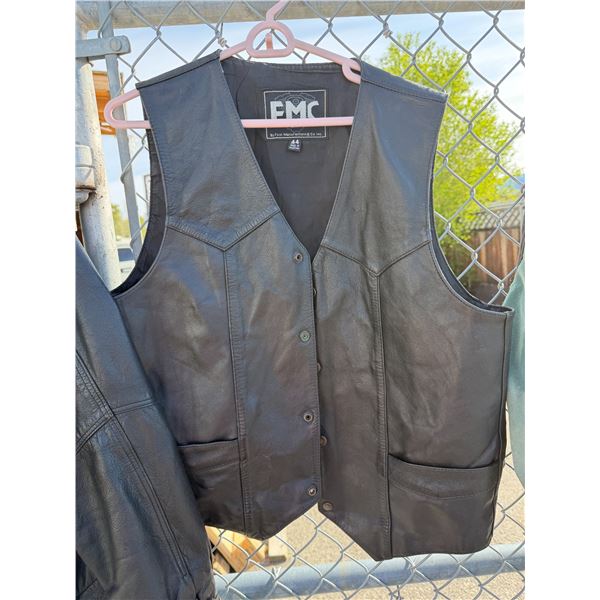 Leather vest size 44
