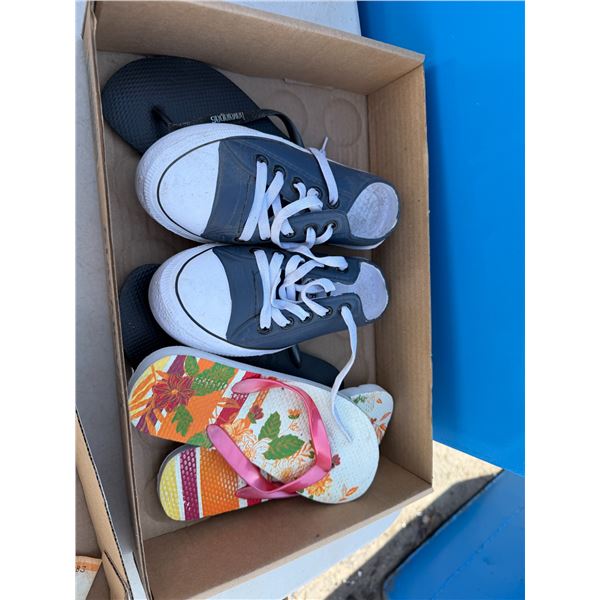 Sorted sandals and shoes