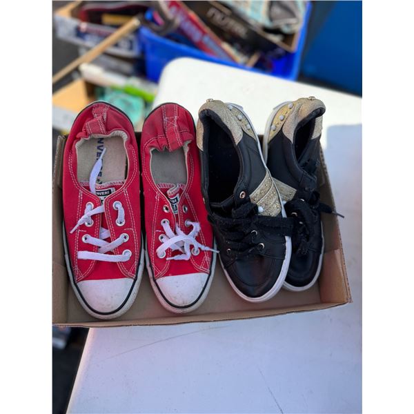 Converse size 9 guess size 8 shoes
