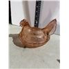 Image 1 : collectible pink glass "Hen on Nest" covered candy dish.