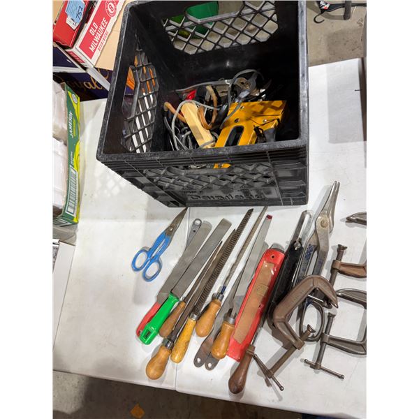 Assorted tools and clamps