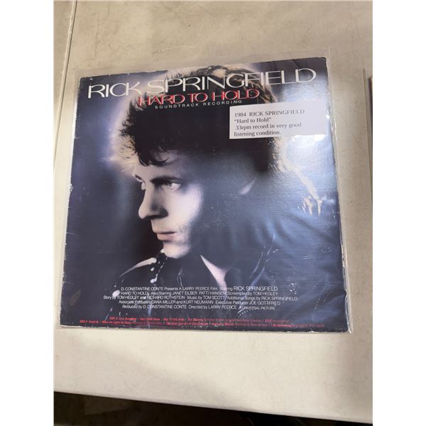 Rick Springfield 1984 hard to hold record