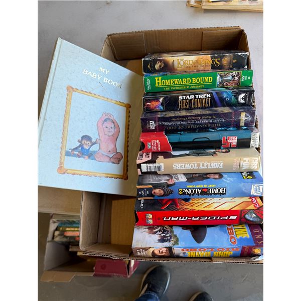 VHS movies and my baby book