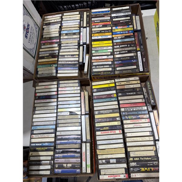 Cassettes, Bad Company, Black Sabbath, Billy Idol, great White, Aerosmith, and many more Led Zeppeli