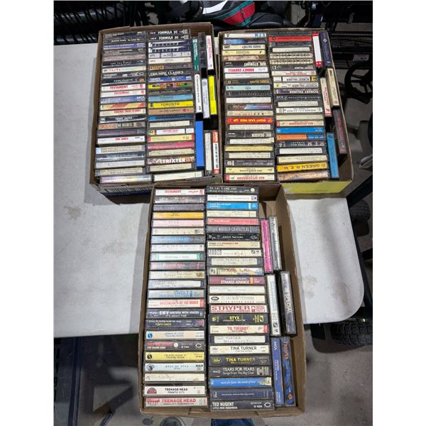 Cassettes, Talking Heads Supertramp, Tom Jones, Toronto, testament Tina Turner and many more