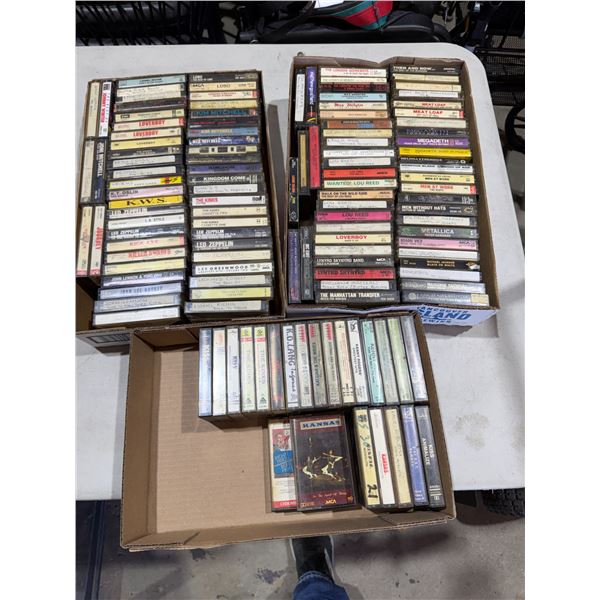 Cassettes, Led Zeppelin kiss, Meat Loaf, lover, boy and many more