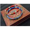 Image 3 : 2x Porcelein bracelets & wooden case