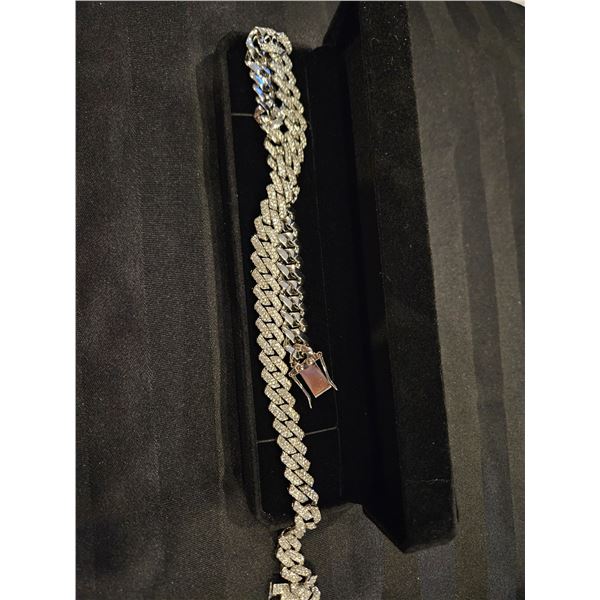14.0mm Iced out cuban link necklace 19"