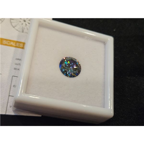 4.0ct Rainbow Green Moissanite stone