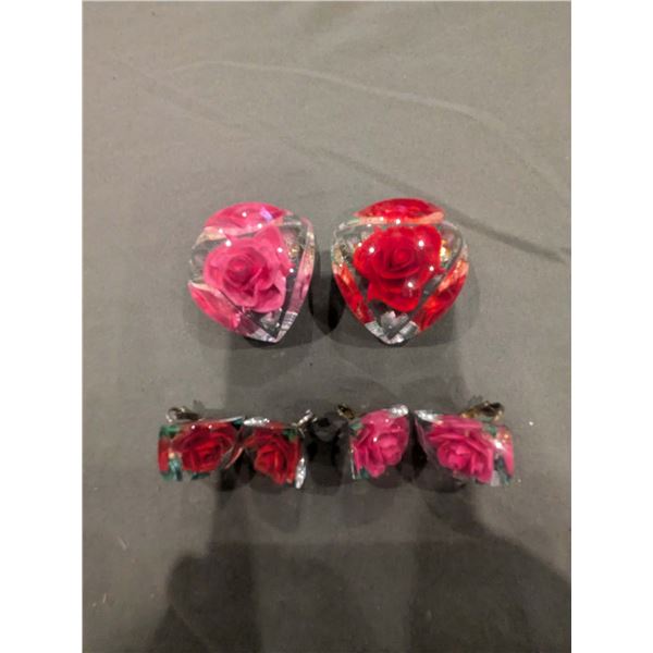 Brooch and earrings
