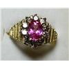 Image 1 :  Pink Sapphire & Diamond Ring - 2.00 Carat Total Wg