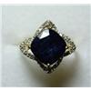 Image 1 : Sapphire & Diamond Ring - 2.20ct Sapp. / .12ctw Di
