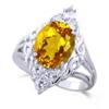 Image 1 :  3.85 ct. Golden Citrine & Topaz Ring 10KW