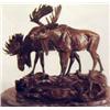 Image 1 : ANTOINE BARYE "MOOSE" BRONZE SCULPTURE