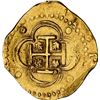 Image 2 : SPAIN, Seville, gold cob 4 escudos, Philip II, 1590/89 date to right, assayer Gothic D below mintmar