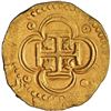 Image 2 : SPAIN, Seville, gold cob 4 escudos, Philip II, 1590 date to right, assayer Gothic D below mintmark S