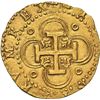 Image 2 : SPAIN, Seville, gold cob 2 escudos, Philip II, assayer Gothic D below mintmark S to left, denominati