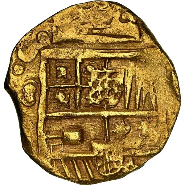 SPAIN, Seville, gold cob 8 escudos, Philip IV, assayer not visible, NGC MS 61.