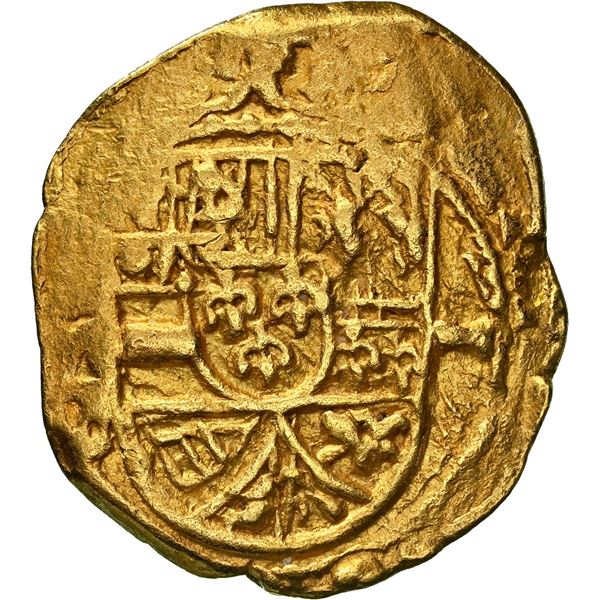 MEXICO, Mexico City, gold cob 1 escudo, (1711-12) J, NGC AU 53 (1715 Fleet Shipwreck Label).
