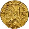 Image 1 : PERU, Lima, gold cob 8 escudos, 1707 H, legend ISPANIAR, rare, NGC MS 63 (1715 Fleet Shipwreck Label