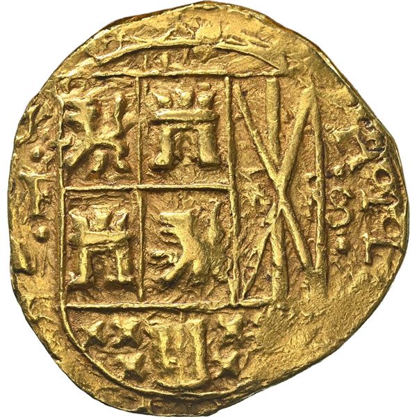 COLOMBIA, Bogotá, gold cob 2 escudos, 1731, assayer S to right, rare, NGC AU 58, finest and only exa