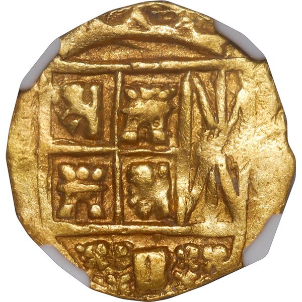 COLOMBIA, Bogotá, gold cob 2 escudos, 1741, assayer not visible (M upright) to right, rare, NGC AU 5