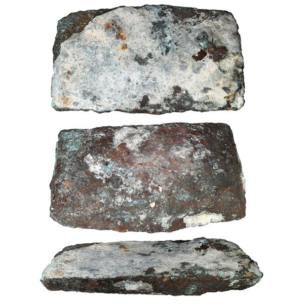 Large copper ingot with encrustation, 59 lb, ex-Atocha (1622), ex-Auerbach.