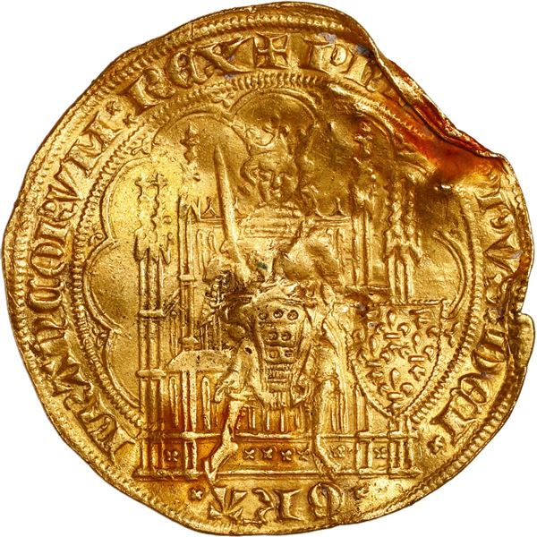 FRANCE, gold ecu d'or a la chaise, Philip VI (1328-50), 1st emission (1337).