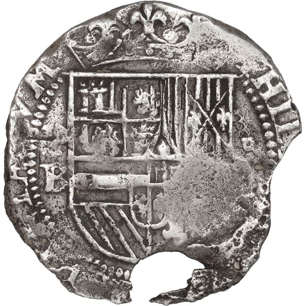 BOLIVIA, Potosí, cob 4 reales, Philip II, assayer B (1st period).