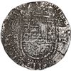 Image 1 : SPAIN, Seville, cob 8 reales, Philip II, assayer Gothic D at 4 o'clock outside tressure on reverse.